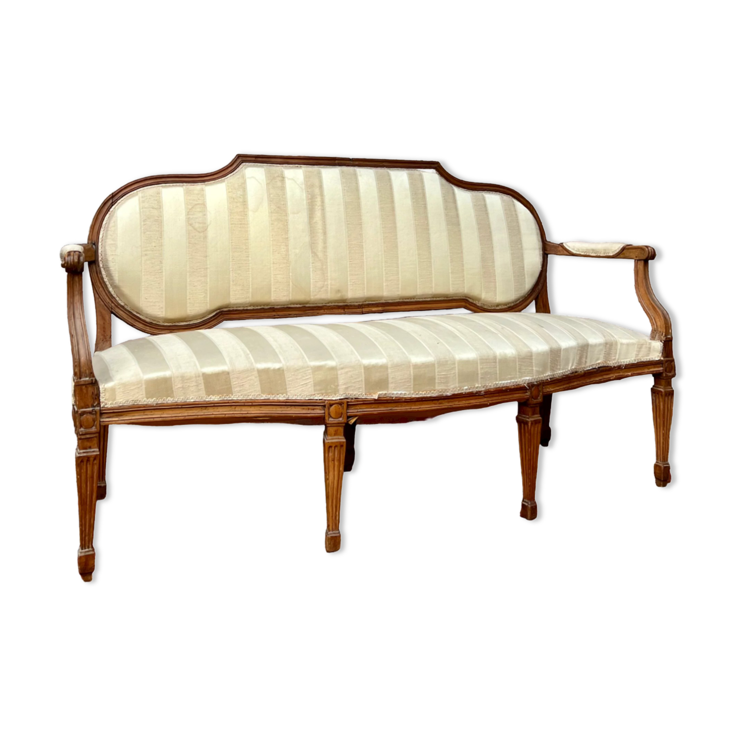 Natural wood sofa Louis XVI XVIII century