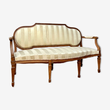 Natural wood sofa Louis XVI XVIII century