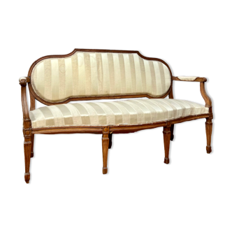 Natural wood sofa Louis XVI XVIII century