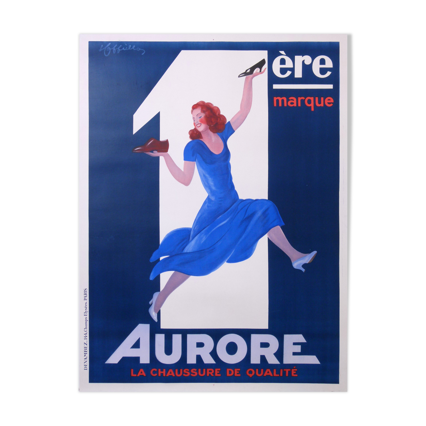 Cappiello Aurore 1st quality shoe store poster 160x120 cm