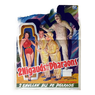 Affiche cinéma originale "Deux nigauds et la momie" Abbott & Costello 35x50cm 1955