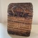 Panier asiatique en rotin avec couvercle 23×18 cm