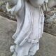 Antique cherub statue for garden, vintage plant holder