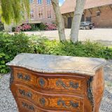 Louis XV Style Commode In Flower Marquetry