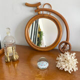 Vintage rattan mirror bike