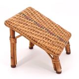 Wicker footrest, 50s