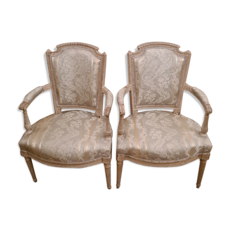 Paire de fauteuils époque Louis XVI