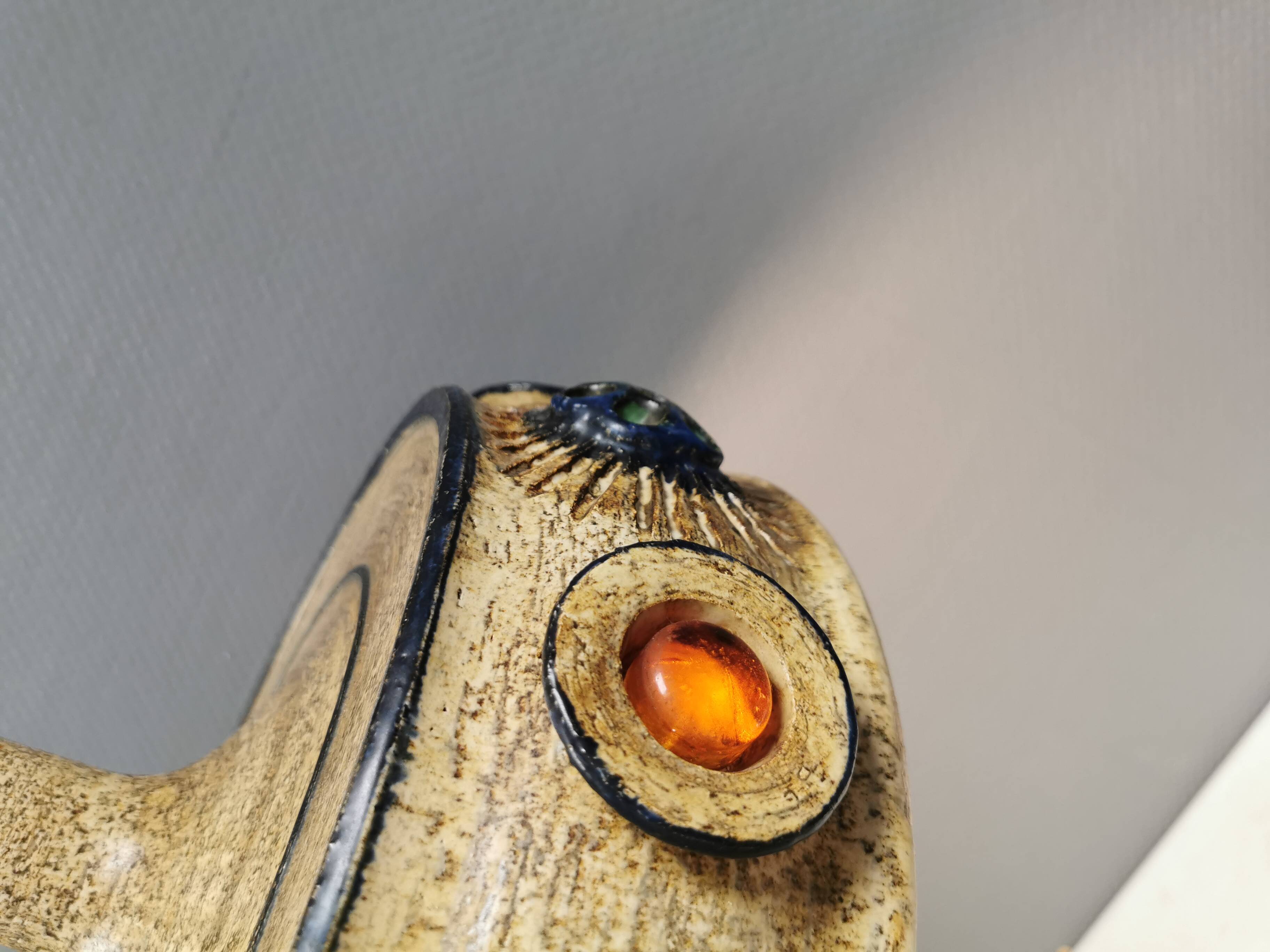 Ceramic hanging lamp by Jette Hellerøe for Axella Denmark, 1970s