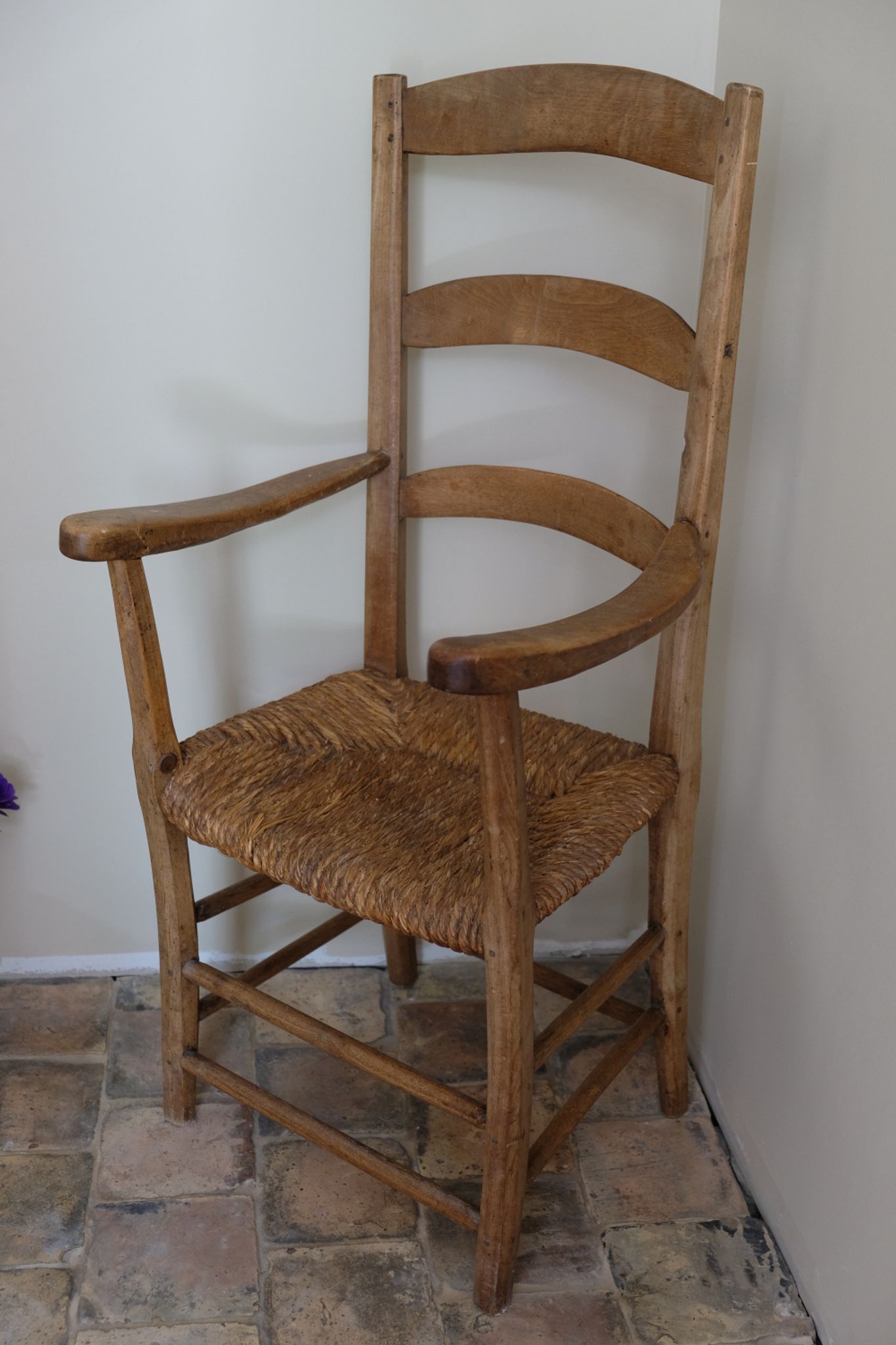 Straw armchair