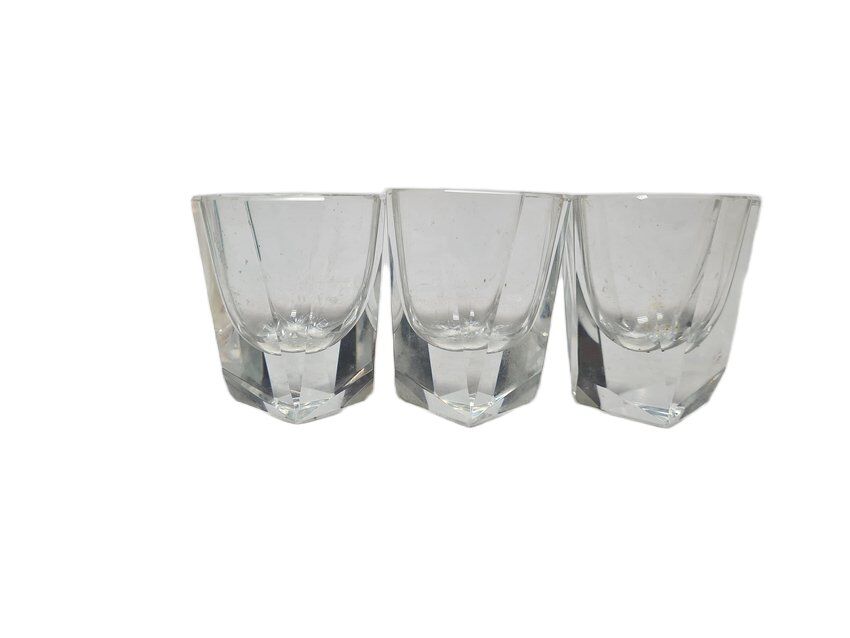 Art Deco glasses, Poland, 1930s, set of 3