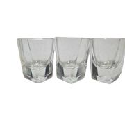 Verres Art Déco, Pologne, années 1930, ensemble de 3