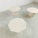 Vintage travertine nesting or side tables, 1970s