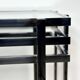 Smoked silver metal console from the 2000s.