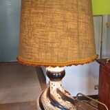 large ceramic lamp from the 70s with retro lighting