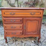 Louis XV solid cherry wood chest of drawers