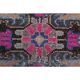 1970s Vintage Turkish Oushak Handmade Wool Cotton Orange Runner Rug 107x319