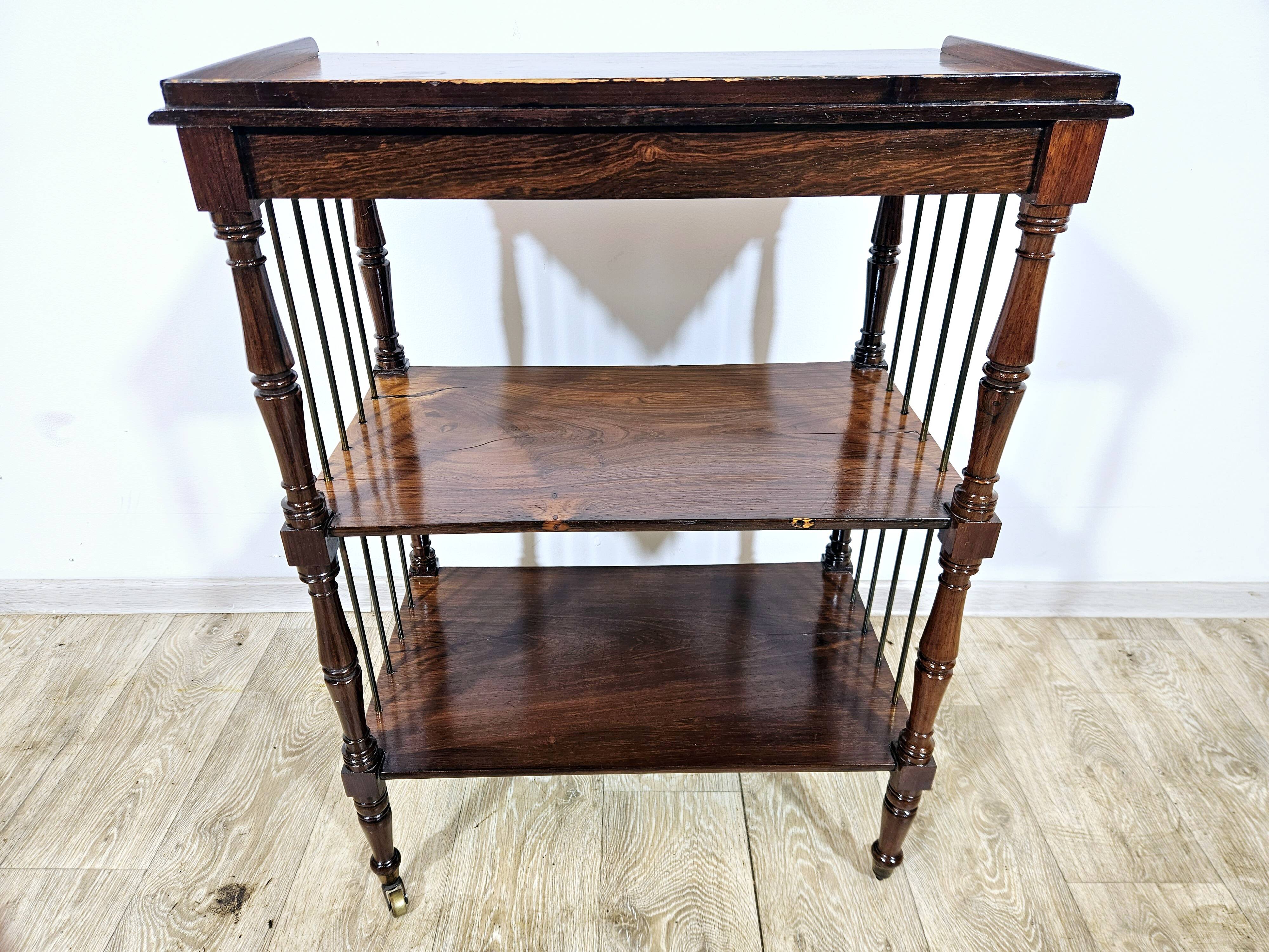 Étagère en polisandre Art Nouveau, début du 20e siècle