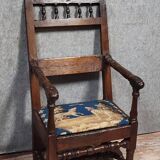 Louis XIII period armchair in solid wood