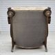 1960s, Danish armchair, beige/brown furniture fabric, carved oak wood.