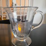 Pitcher made of chiseled glass