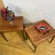 Mid Century Retro Vintage Teak Pair of Side Tables / Lamp Tables / Bedside