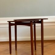 Danish Mid-Century Beside Teak Tables by Ejnar Larsen & Aksel Bender Madsen