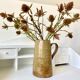 Pitcher sandstone vase signed