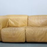 Canapé modulaire en cuir Wittmann Hochbaret des années 1970, Autriche