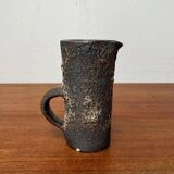 Brutalist Carafe Vase West German in Fat Lava Ceramic from the 1960s by Jopeko