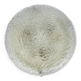 Round Frosted Glass Ceiling Light Murano, Kaiser, Germany, 1970s