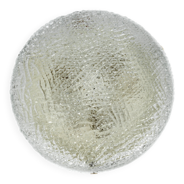 Round Frosted Glass Ceiling Light Murano, Kaiser, Germany, 1970s