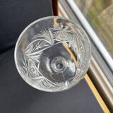 10 Bohemian cut crystal wine glasses