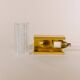 Set of 2 Vitrika Atlantic Wall Lamps in Clear Glass with Brass-Gold Frames