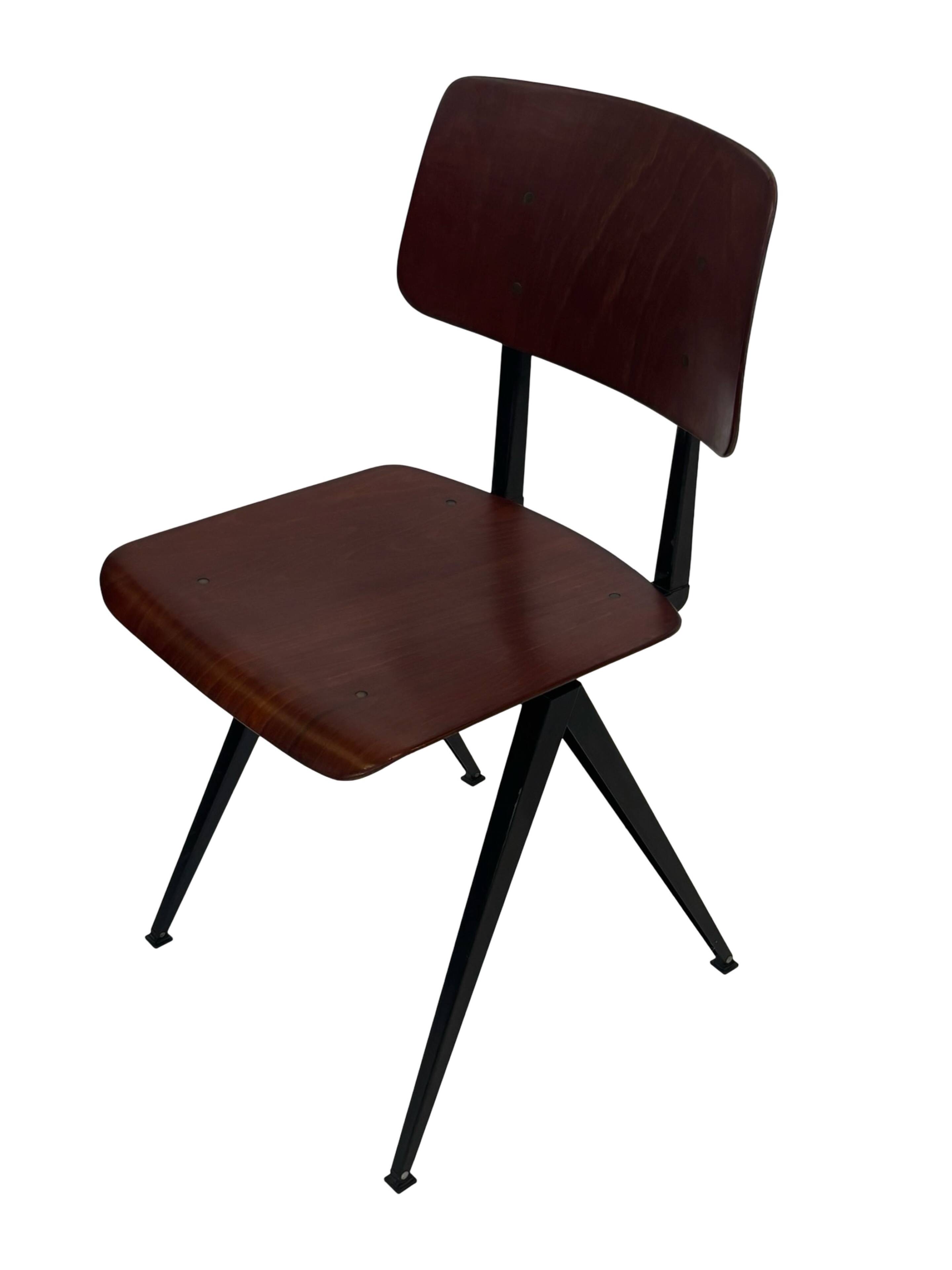 Set of 4 vintage school chairs Galvanitas S16 Netherlands Design