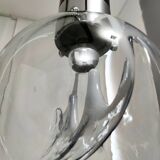 Murano Glass and Varnished Metal Pendant by Toni Zuccheri for Venini, Italy