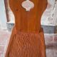 Vintage solid wood chair, brutalist chair, furniture, accent chair.