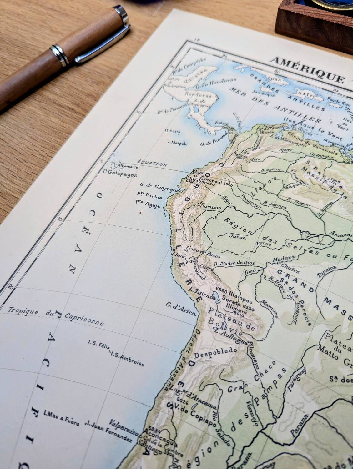 Printed in 1900, South America.