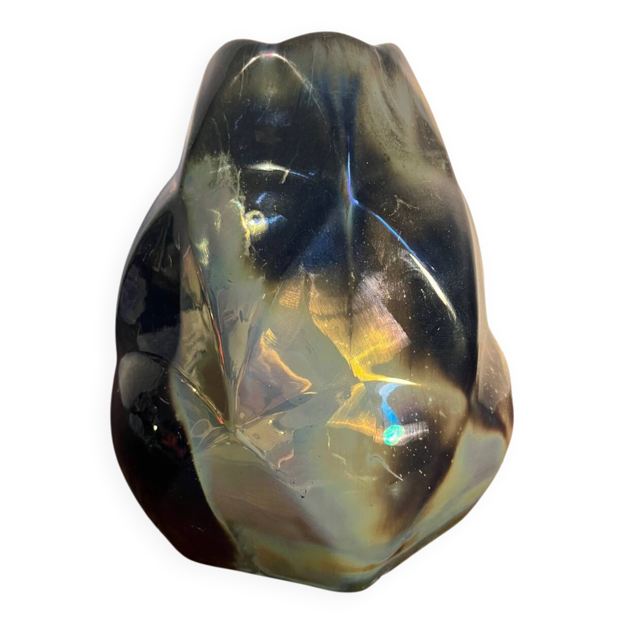 Ranbervilliers artichoke flamed stoneware vase