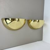 Set of 2 Brass Sciolari Style Wall Light Sconces Bankamp Leuchten, Germany, 1980