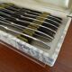 24 Art Deco style stainless steel knives - 12 desserts and 12 cheeses - In boxes