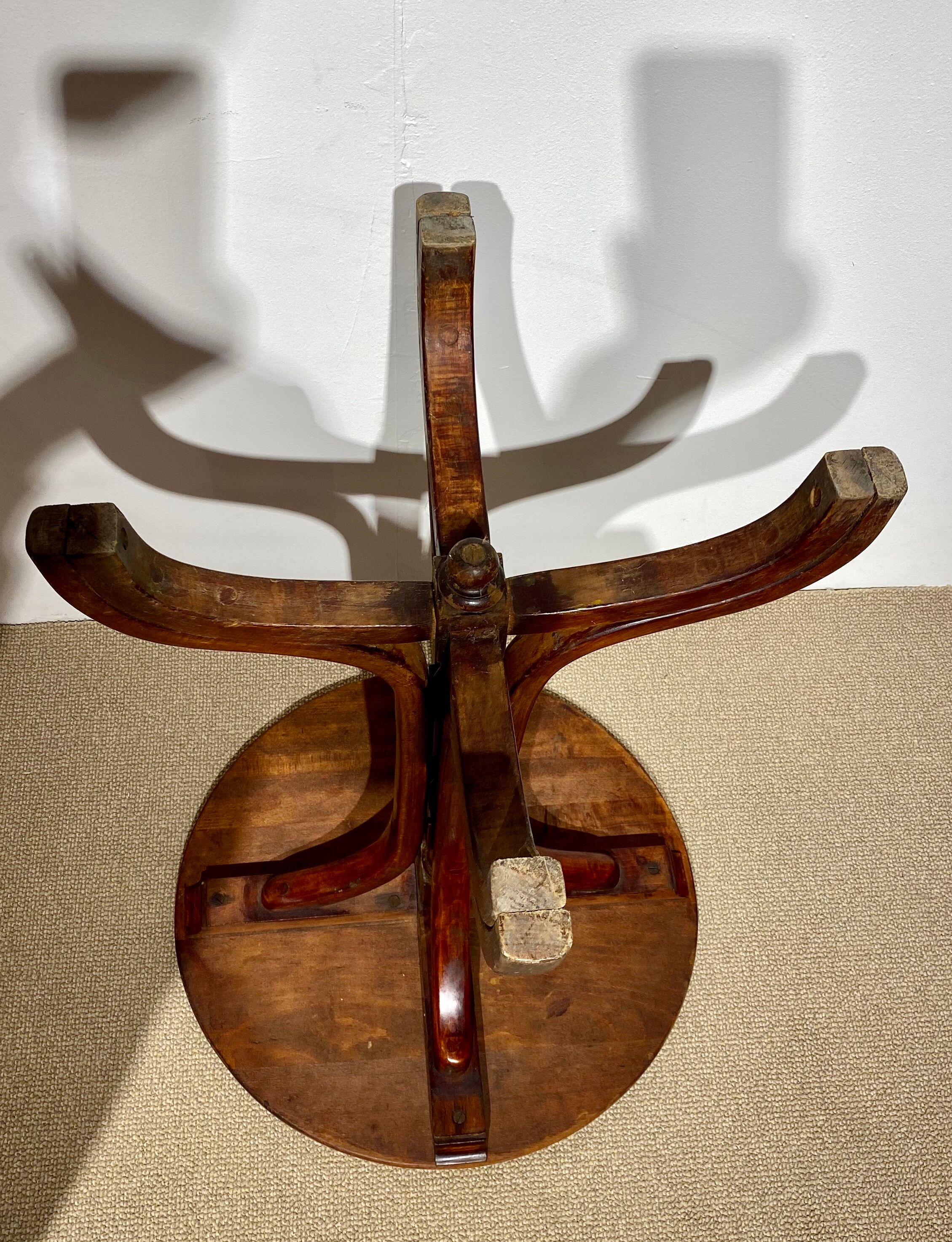 Bistro-style table, old around 1930 tinted
