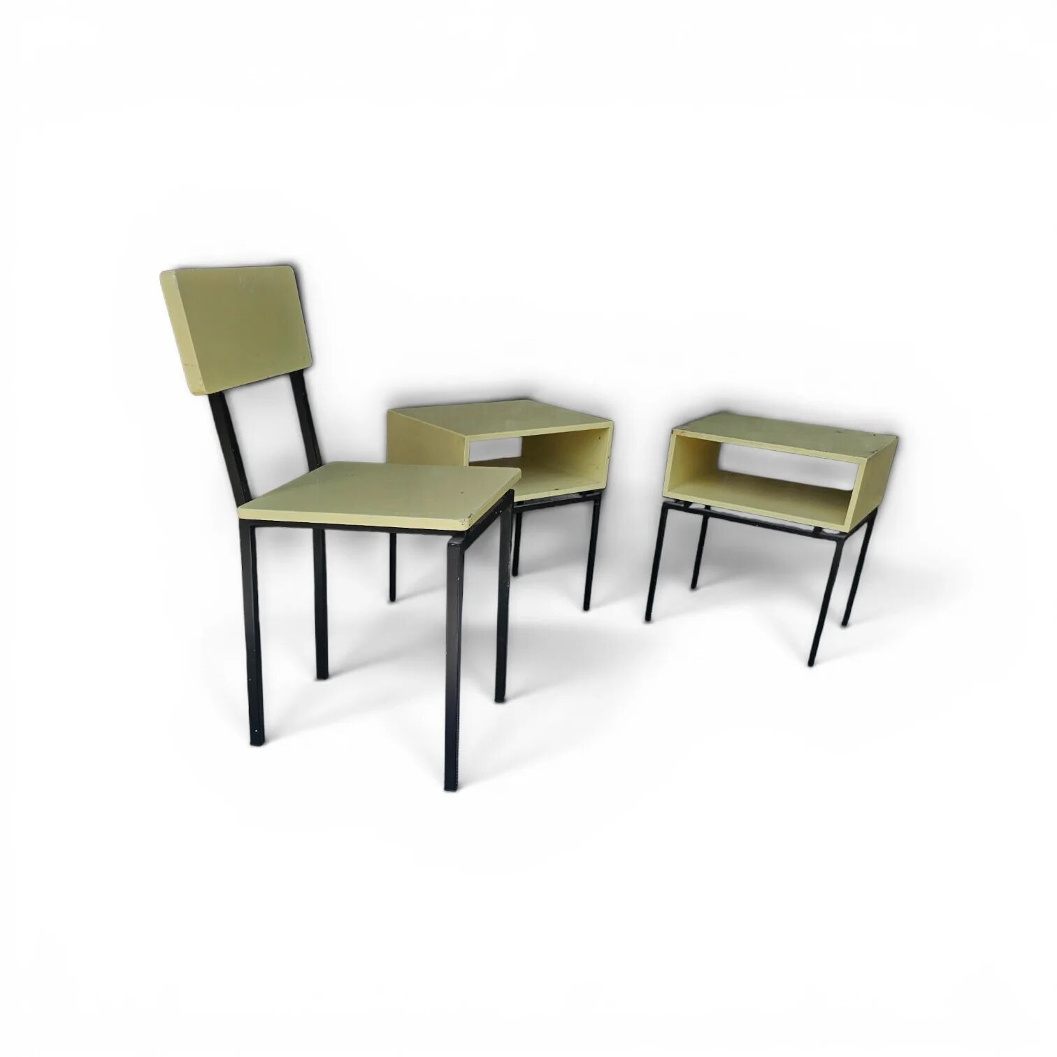 2 x nightstand / matching chair by Kuperus / model Horatio / 1960s