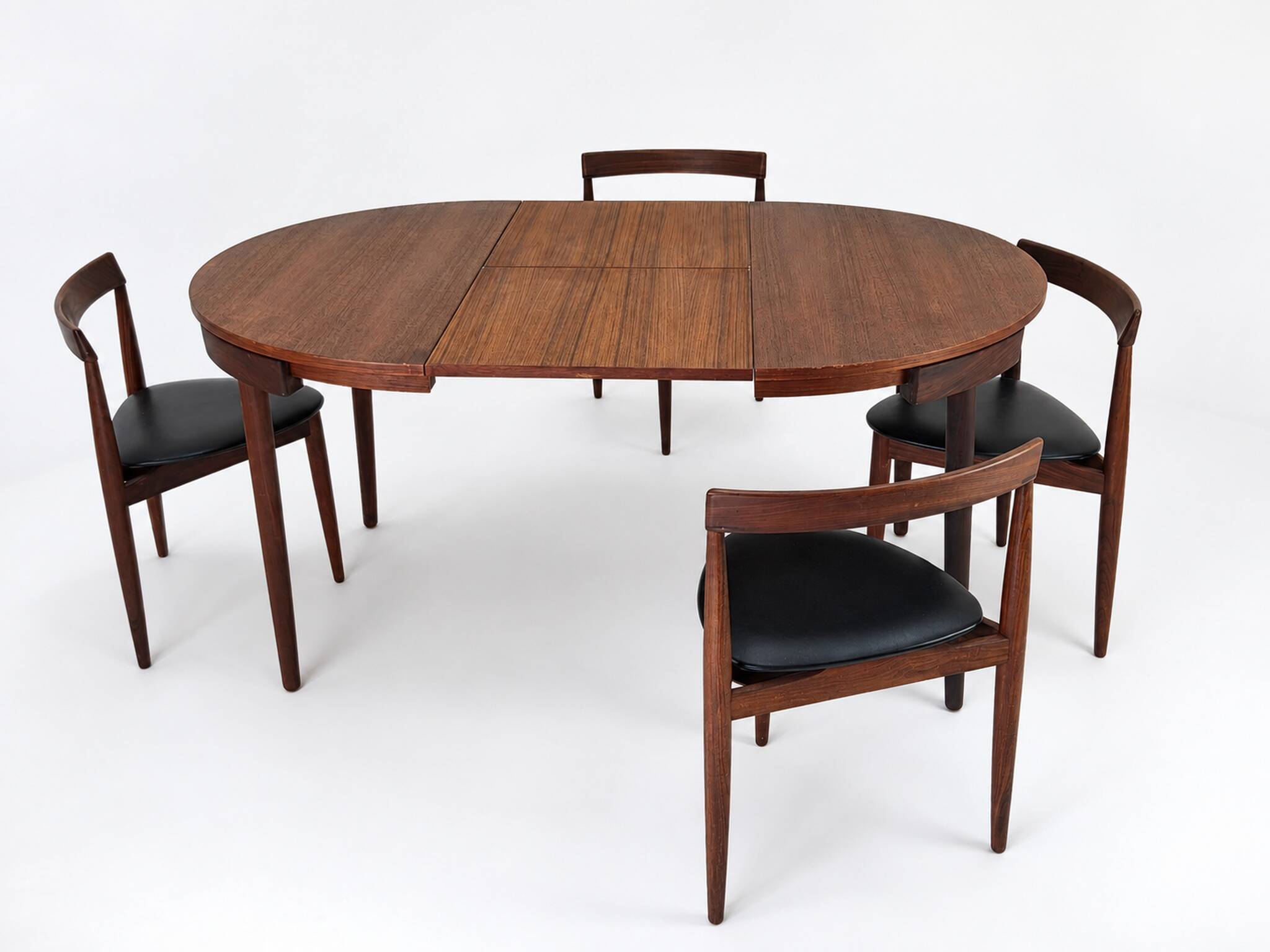 Roundette Teak Extendable Dining Set by Hans Olsen for Frem Røjle