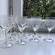 Lot de 9 verres à vin en cristal gravé années 40-50