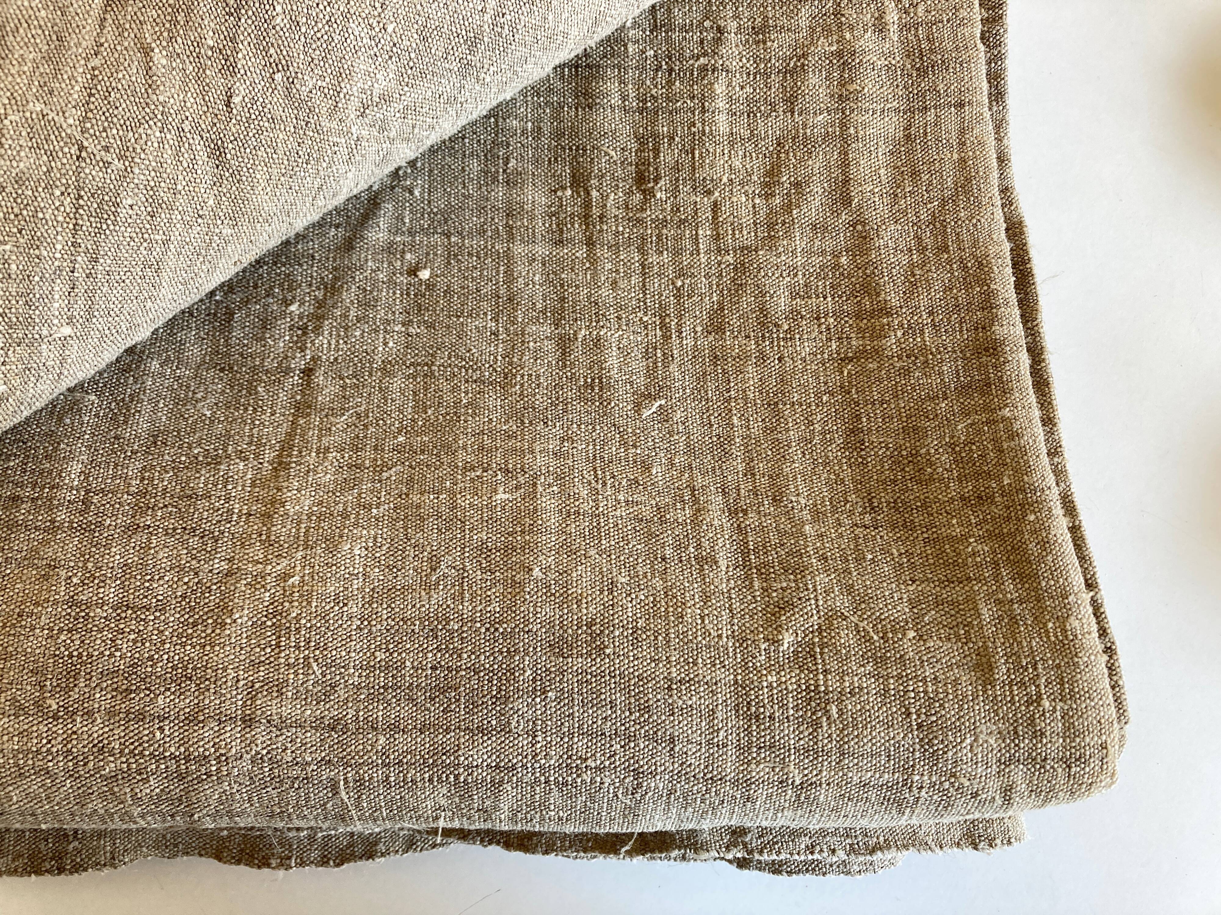 Pièce de chanvre de ferme 19e linge de réserve L278cm