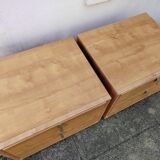 Set of 2 vintage bedside tables Gauthier France