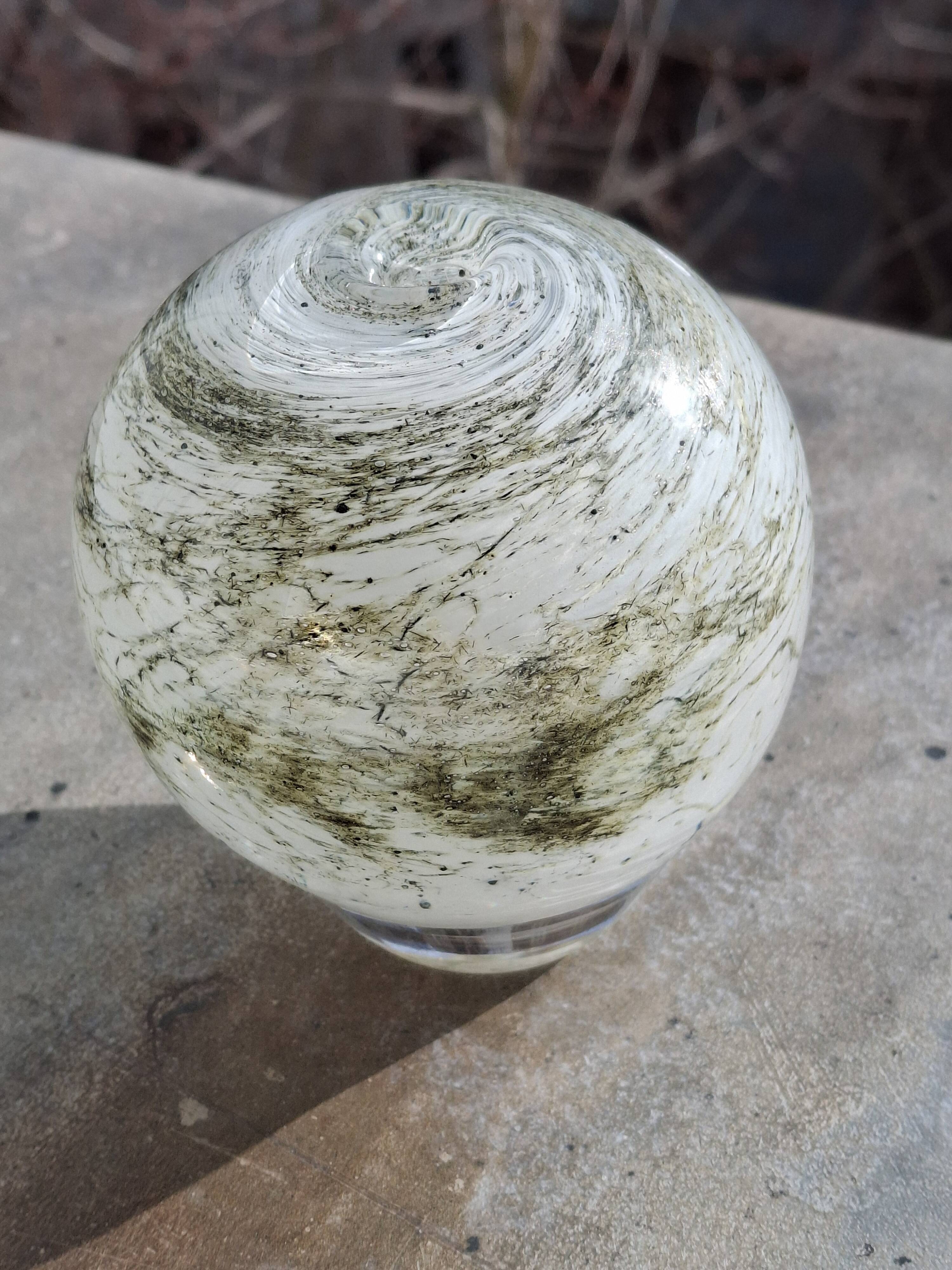 Yonel Faure signed blown glass soliflore vase