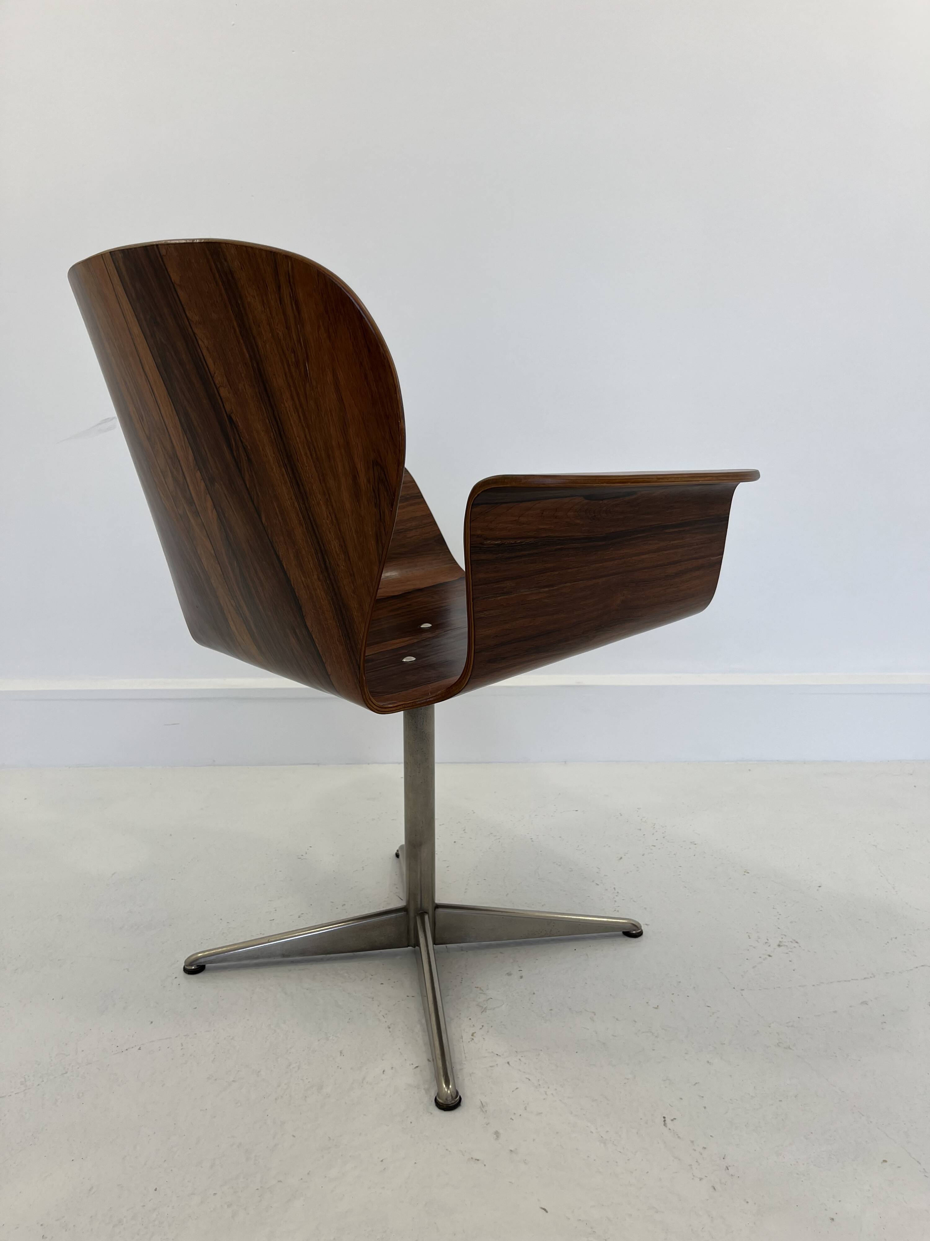 Mid-Century Plywood Focus Chair by A. Belokopytoff for Westnofa