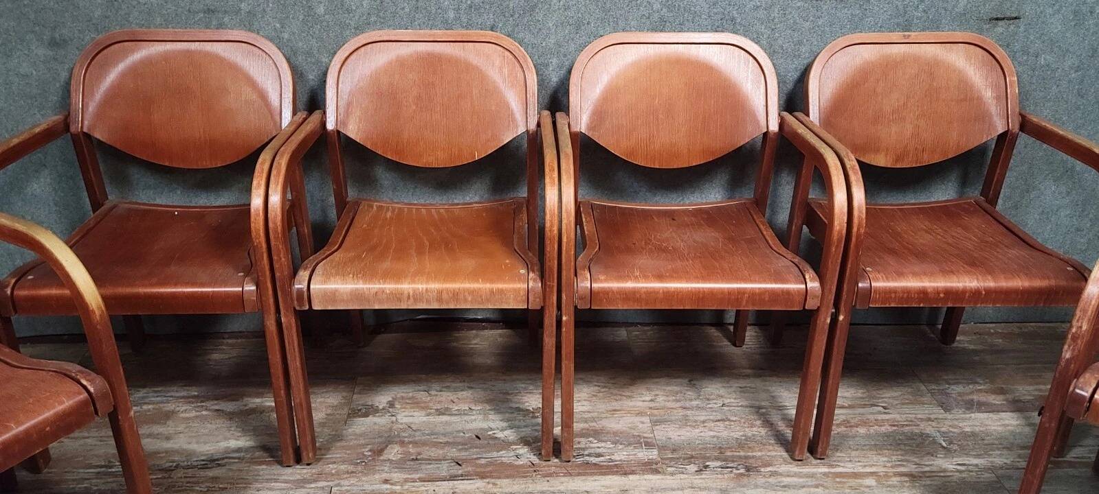 According to Tatra Pravenec: Set of 6 modular armchairs, 20th century