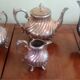 VICTOR SAGLIER - Tea & coffee service - silver-plated wavy Art Nouveau